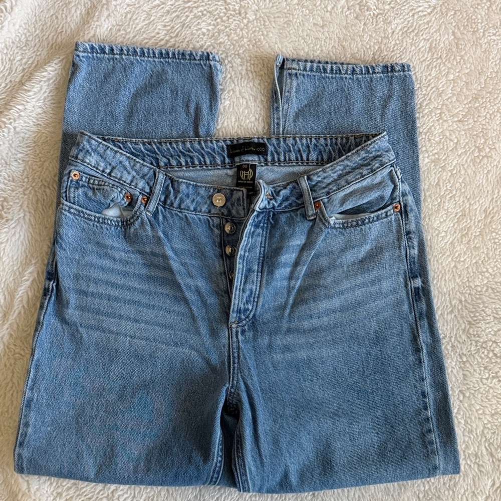 House of Harlow 1960 Light Blue High Rise Jeans